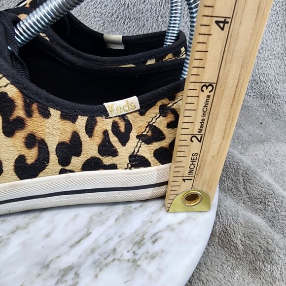 Keds Shoes Womens Size 7 Kate Spade Brown Leopard Print Casual Sneakers *GUC* - Picture 2 of 12